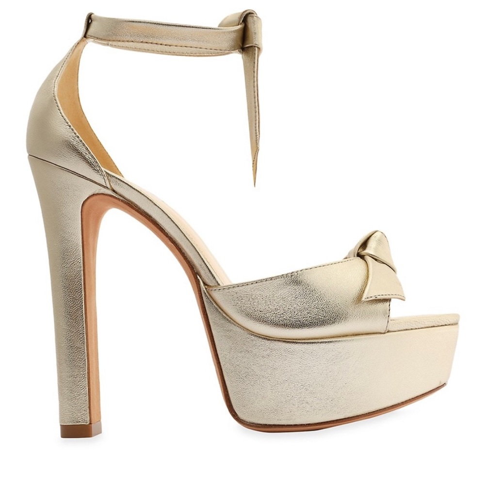 Alexandre Birman Gold Platform Heels! Great for holidays